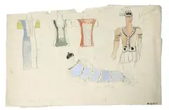 DAVID TRIOMPHANT, C. 1936 by Fernand Léger, Mine de plomb et gouache sur papier, double face, sold Oct 2025