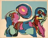 COMPOSITION by Karel Appel, 1969, Lithographie en couleurs sur papier, sold Oct 2025