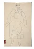 Projet Costume Skating Rink, c. 1922 by Fernand Léger, Mine de plomb et gouache sur papier, double face, sold Jun 2025