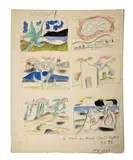 Alexandre Le Grand Ballet (esquisse) – David Triomphant by Fernand Léger, 1938, Mine de plomb, pastel et gouache sur papier, sold Jun 2025