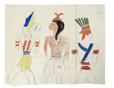 David Triomphant, c. 1936 by Fernand Léger, Mine de plomb et gouache sur papier, double face, sold Jun 2025