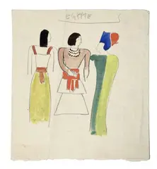 David Triomphant, c. 1936 by Fernand Léger, Mine de plomb et gouache sur papier Graphite and gouache on paper, sold Jun 2025
