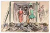 Scène de spectacle populaire by Fernand Fernel, Fusain et aquarelle sur papier, sold Jul 2026