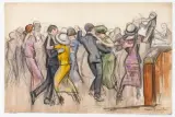 Le bal by Fernand Fernel, Fusain, aquarelle et gouache sur papier, sold Jul 2026