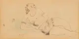 Femme allongée by Jules Pacsin, Encre noire et aquarelle sur papier, sold Jul 2026