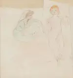 Deux filles by Jules Pacsin, 1922, Mine de plomb et aquarelle sur papier, sold Jul 2026