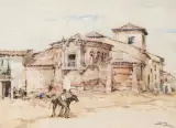 Vue du chevet de la cathédrale de Zamora by Isidore van Mens, 1952, Aquarelle sur papier, sold Jul 2026