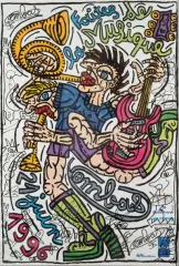 Sans titre by Robert Combas, 1996, Affiche, impression (offset) pour la Fête de la musique du, sold Jul 2026