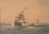 Voiliers et barques de pêche by Gaston Bruelle, Aquarelle, sold Jul 2026