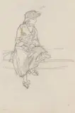 Étude de femme assise au chapeau by Henri-Edmond Cross, Crayon sur papier, sold Jun 2026