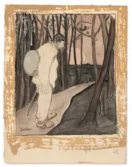 Le chemineau, circa 1900-1902 by Théophile Steinlen, Mine de plomb, fusain, encre et aquarelle sur papier, sold Jun 2026