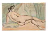 Nu allongé by Celso Lagar Arroyo, Mine de plomb, encre et aquarelle sur papier contrecollé sur papier, sold Jun 2026