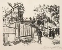 Le Moulin de la Galette by Maurice Utrillo, 1924, Lithographie sur papier, sold Jun 2026