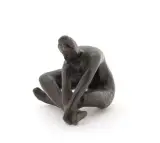 Sujet féminin assis by René Collamarini, Épreuve à la cire perdue en bronze patiné, sold Jun 2026