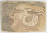 Tête de faune (recto). Étude de couleur (verso) by Émile Antoine Bourdelle, Encre et aquarelle sur papier buvard, sold Jun 2026