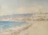 Nice, la promenade des Anglais by Pierre Chartier, Mine de plomb et aquarelle sur papier, sold Jun 2026