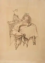 Le déjeuner de la poupée by Hans Bellmer, 1967, Eau-forte et aquatinte sur papier, sold Jun 2026