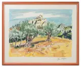 Oliviers à Saint Remy de Provence - Place des Vosges. Deux lithographies by Yves Brayer, Lithographie, sold Jun 2026