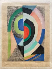 Rythme-coloré by Sonia Delaunay, 1971, Lithographie en couleurs, sold Jun 2026
