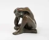 Nu assis, les jambes croisées by Adèle Vergé, 1992, Épreuve en bronze à patine brune, sold Jun 2026