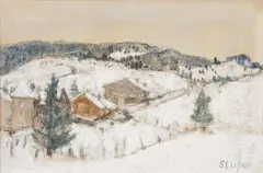 Paysage enneigé. Deux dessins by Marko Stupar, Pastel et gouache sur papier, sold Apr 2026