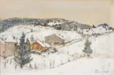 Paysage enneigé. Deux dessins by Marko Stupar, Pastel et gouache sur papier, sold Apr 2026
