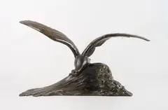 Mouette sur la vague by Maximilien Louis Fiot, Épreuve d'édition en bronze patiné, sold Apr 2026