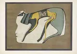 Portrait surréaliste by Mihail Chemiakin, 1976, Lithographie en couleurs, sold Jan 2025