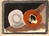 Carte de vœux pour Aimé Maeght by Georges Braque, 1962, Lithographie sur papier sulfurisé contrecollé sur vélin d'Arches Tirage limité à, sold Jan 2025
