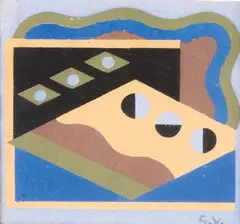 Déco Couleur by Georges Valmier, Gouache au pochoir, sold Jan 2025