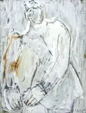 Personnage by Joachim Weingart, Gouache et rehauts de fusain, sold Jan 2025