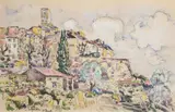 △ Saint-Paul-de-Vence by Paul Signac, Aquarelle, sold Oct 2024