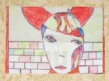 Sans titre by Martha Grunenwaldt, Technique mixte, crayons gras et collage sur papier, annotée au dos du montage, sold Sep 2024