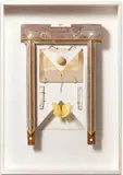 Fenêtre sur cour ou abstraction blanche by Guy Mansuy, 1987, Collage d'objets et dessin, sold Sep 2024