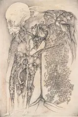 λ Qu'y a-t-il? by Fred Deux, 1987, Mine de plomb et aquarelle sur papier, sold Sep 2024