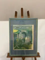 Normandie, château Gaillard by Camille Hilaire, Lithographie, sold Feb 2026