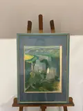 Normandie, château Gaillard by Camille Hilaire, Lithographie, sold Feb 2026