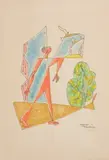 Personnage à l’arbre - 1959 by Léopold Survage, Lithographie en couleurs signée, contresignée et numérotée «, sold Feb 2026