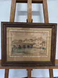 Paysage au pont by Pierre-Georges Jeanniot, Aquarelle signée en bas à gauche, sold Feb 2026