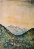Montagne ensoleillée by Bernard Gantner, Aquatinte sur papier Arches, sold Oct 2026