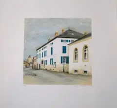 Le Manoir du Mad à Bayoniville by André Renoux, Lithographie en couleurs sur papier, sold Oct 2026