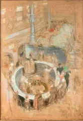Aux eaux, le Mont Dore by Édouard Vuillard, 1934, Pastel sur papier, sold Aug 2026