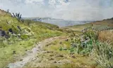 Sentier bucolique le long des falaises by Ernest le Villain, Aquarelle, sold Jul 2026