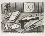 Le Dahlia noir by Bernard Buffet, Lithographie en noir et blanc sur papier, sold Apr 2022