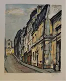 Paris, rue Tournefort by Takanori Oguiss, 1975, Lithographie en couleurs sur papier, sold Apr 2022
