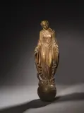 1er Grand Prix de Rome, 1925. Prix d'Indochine en 1932. Directeur de l'Ecole des Beaux-Arts d'Indochine en 1938. Il ouvre des écoles régionales d'art appliqué a by Évariste Jonchère, Bronze à patine médaille signé et numéroté, sold Mar 2022