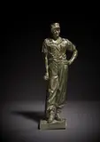1er Grand Prix de Rome, 1925. Prix d'Indochine en 1932. Directeur de l'Ecole supérieure des Beaux-Arts d'Indochine. Maréchal Leclerc. Statue en bronze à patine by Évariste Jonchère, Bronze d'édition signé et numéroté, sold Mar 2022