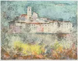 Saint-Paul de Vence by Vũ Cao Đàm, 1971, Lithographie en couleur sur papier encadrée, sold Mar 2022