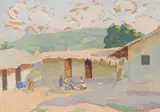 Village de Madagascar by André Herviault, Gouache sur papier encadrée et signée et datée, sold Jun 2021