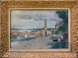 Côte normande by Paul-Elie Gernez, Pastel sur papier encadré, sold Apr 2021